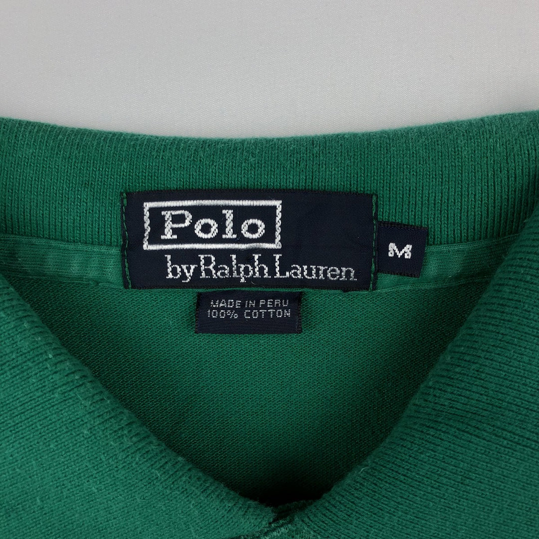 Ralph Lauren POLO by Ralph Lauren short sleeve polo shirt, men's size M cotton green type Vintage Second Hand