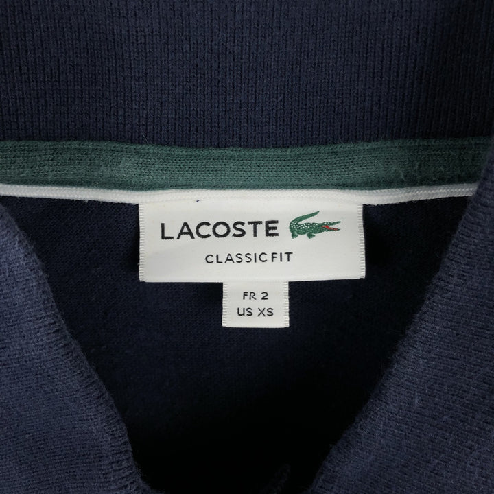 Lacoste Classic Fit short-sleeved polo shirt, men's size XS cotton navy blue type Vintage Second Hand