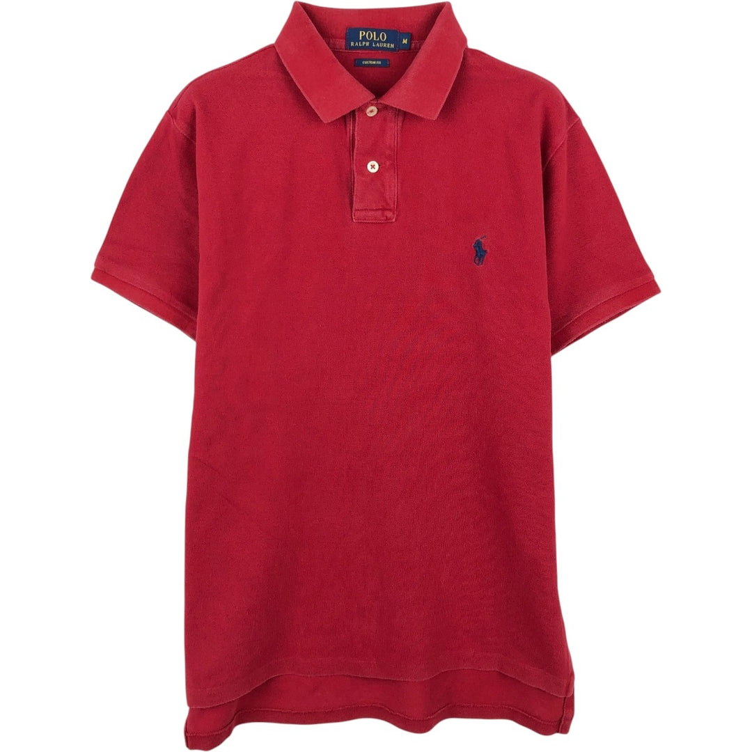 Ralph Lauren POLO RALPH LAUREN CUSTOM FIT short sleeve polo shirt men's M equivalent cotton red type Vintage Second Hand