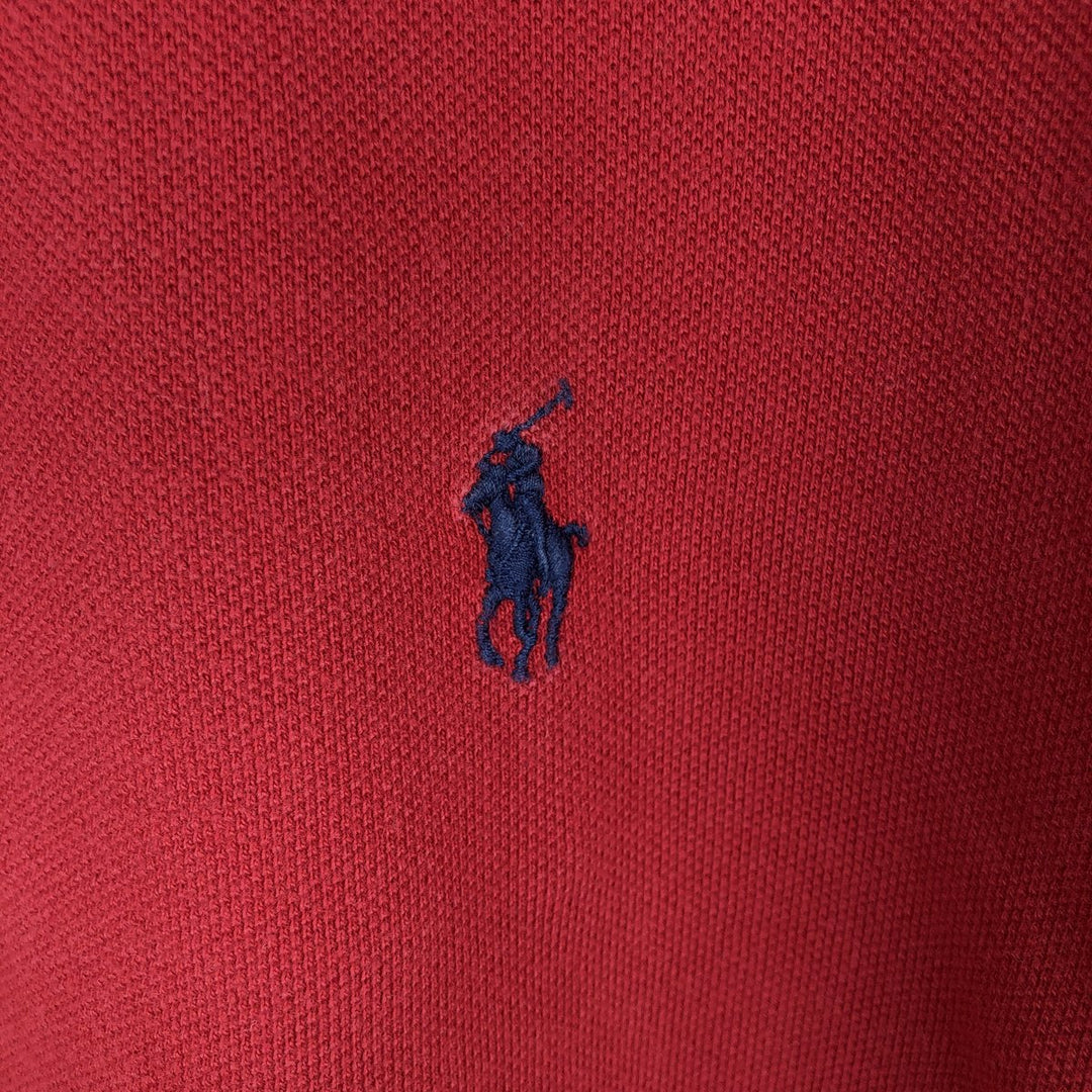 Ralph Lauren POLO RALPH LAUREN CUSTOM FIT short sleeve polo shirt men's M equivalent cotton red type Vintage Second Hand