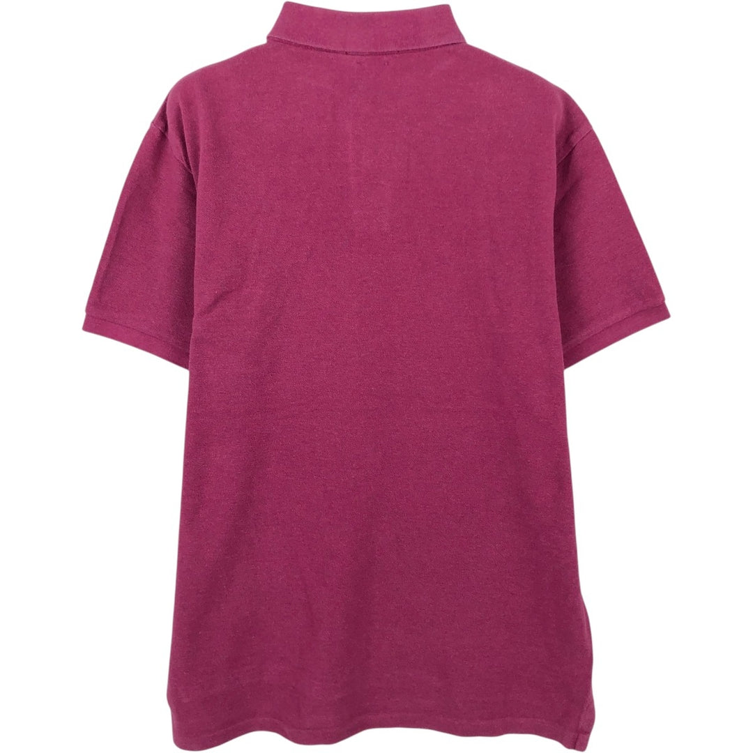 Ralph Lauren POLO RALPH LAUREN SLIM FIT short sleeve polo shirt, men's size L cotton Red type red-purple Vintage Second Hand