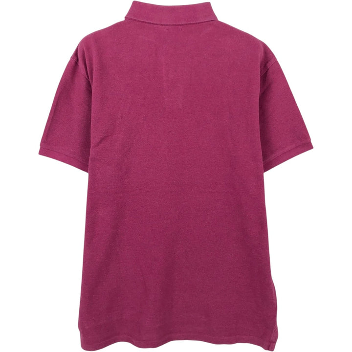 Ralph Lauren POLO RALPH LAUREN SLIM FIT short sleeve polo shirt, men's size L cotton Red type red-purple Vintage Second Hand