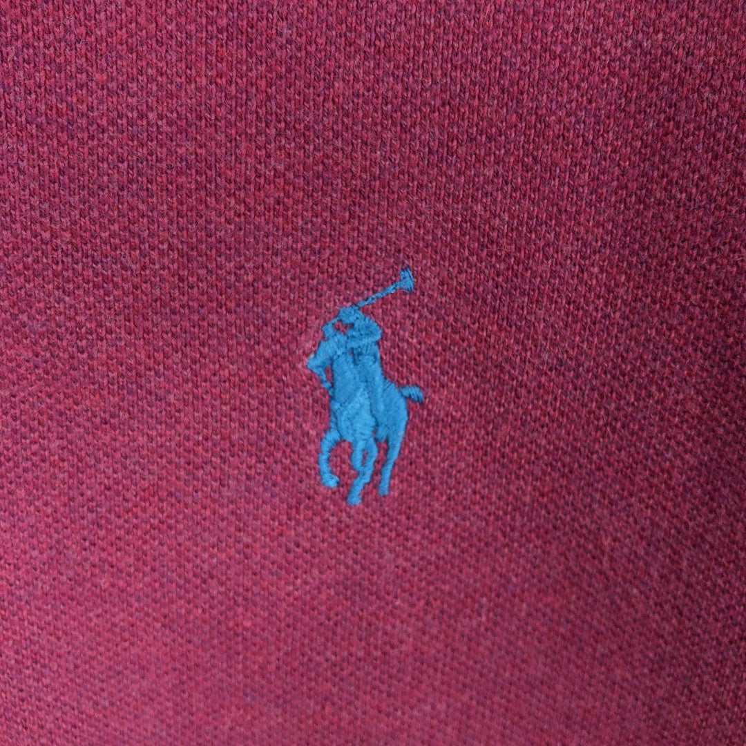 Ralph Lauren POLO RALPH LAUREN SLIM FIT short sleeve polo shirt, men's size L cotton Red type red-purple Vintage Second Hand