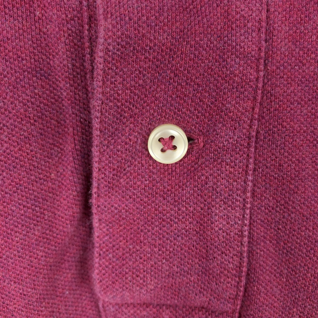 Ralph Lauren POLO RALPH LAUREN SLIM FIT short sleeve polo shirt, men's size L cotton Red type red-purple Vintage Second Hand
