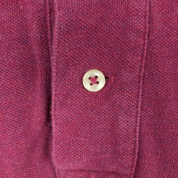 Ralph Lauren POLO RALPH LAUREN SLIM FIT short sleeve polo shirt, men's size L cotton Red type red-purple Vintage Second Hand