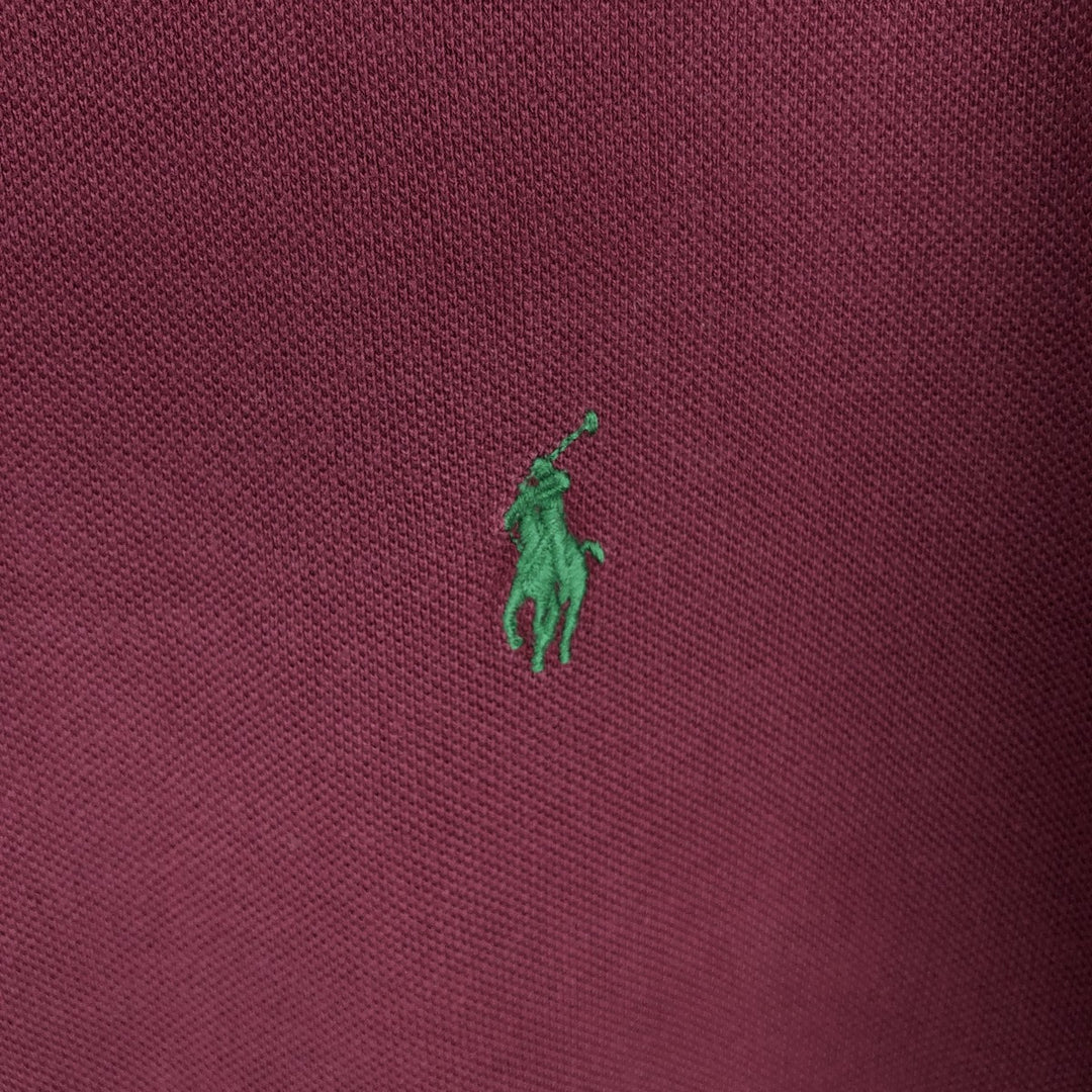 Ralph Lauren POLO RALPH LAUREN CLASSIC FIT short sleeve polo shirt, men's size M cotton red type Vintage Second Hand