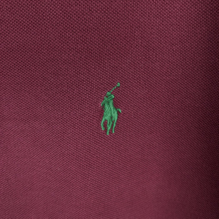Ralph Lauren POLO RALPH LAUREN CLASSIC FIT short sleeve polo shirt, men's size M cotton red type Vintage Second Hand