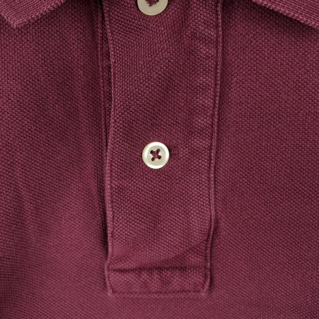 Ralph Lauren POLO RALPH LAUREN CLASSIC FIT short sleeve polo shirt, men's size M cotton red type Vintage Second Hand