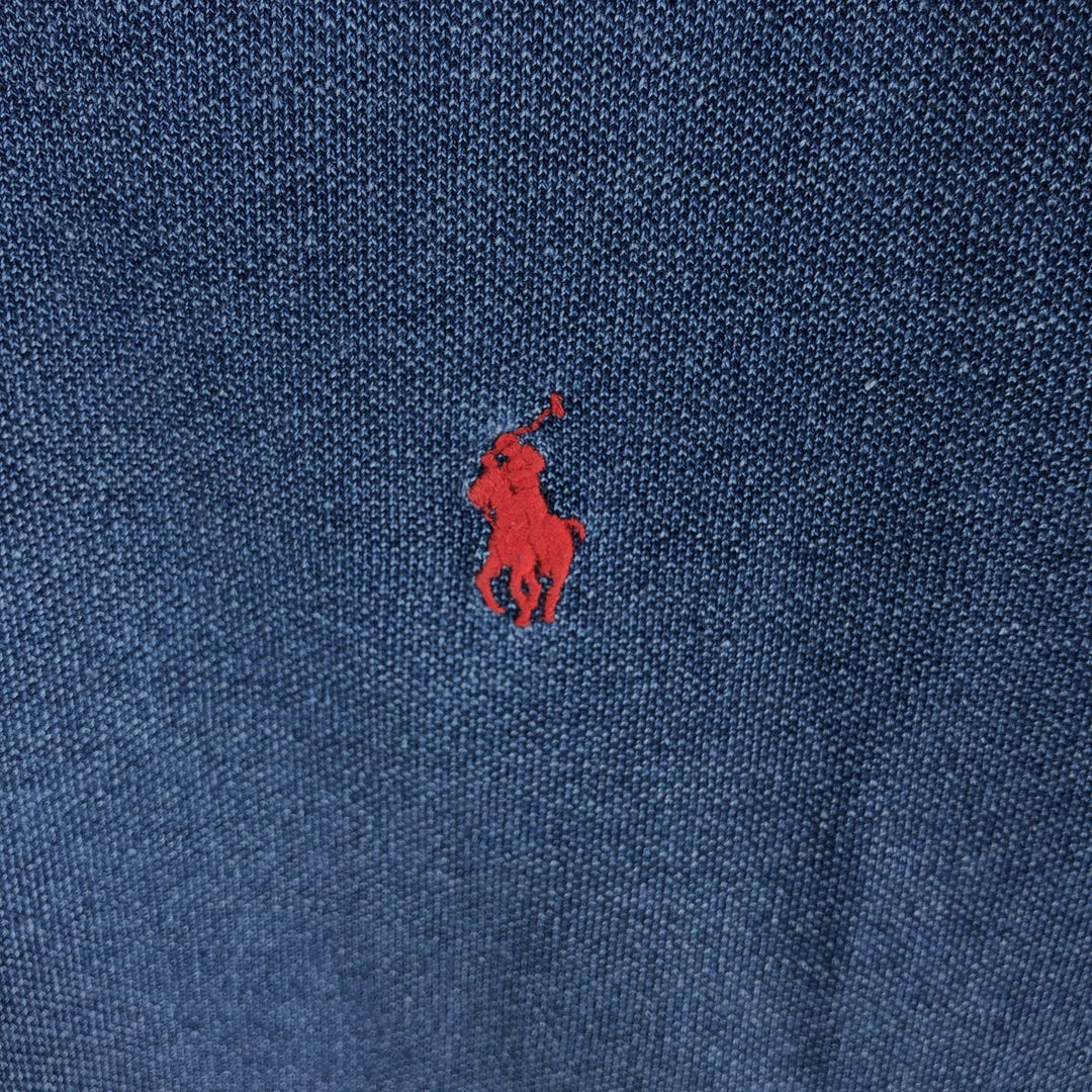 Ralph Lauren POLO RALPH LAUREN CUSTOM FIT short sleeve polo shirt men's XL equivalent cotton navy blue type Vintage Second Hand