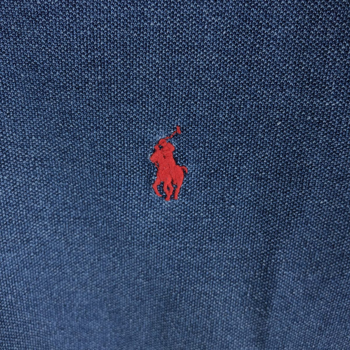 Ralph Lauren POLO RALPH LAUREN CUSTOM FIT short sleeve polo shirt men's XL equivalent cotton navy blue type Vintage Second Hand