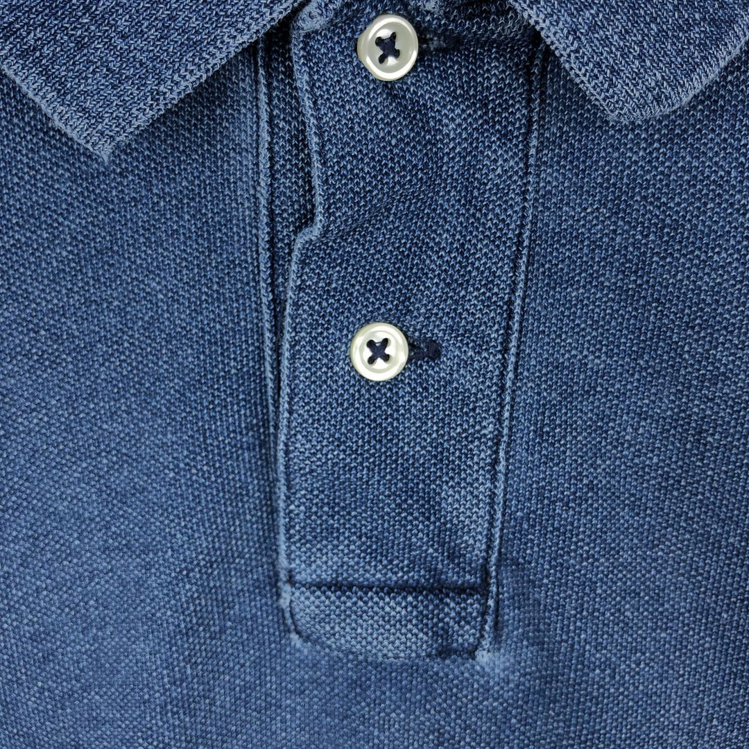 Ralph Lauren POLO RALPH LAUREN CUSTOM FIT short sleeve polo shirt men's XL equivalent cotton navy blue type Vintage Second Hand