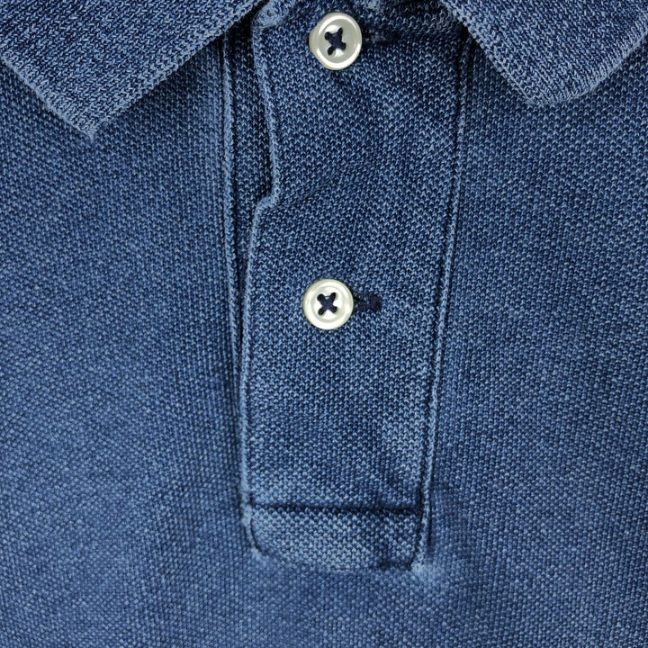 Ralph Lauren POLO RALPH LAUREN CUSTOM FIT short sleeve polo shirt men's XL equivalent cotton navy blue type Vintage Second Hand
