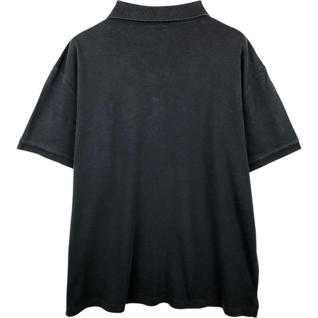 Ralph Lauren POLO RALPH LAUREN SLIM FIT Short-Sleeve Polo Shirt, Men's Size XXL (approx.) cotton black type Vintage Second Hand