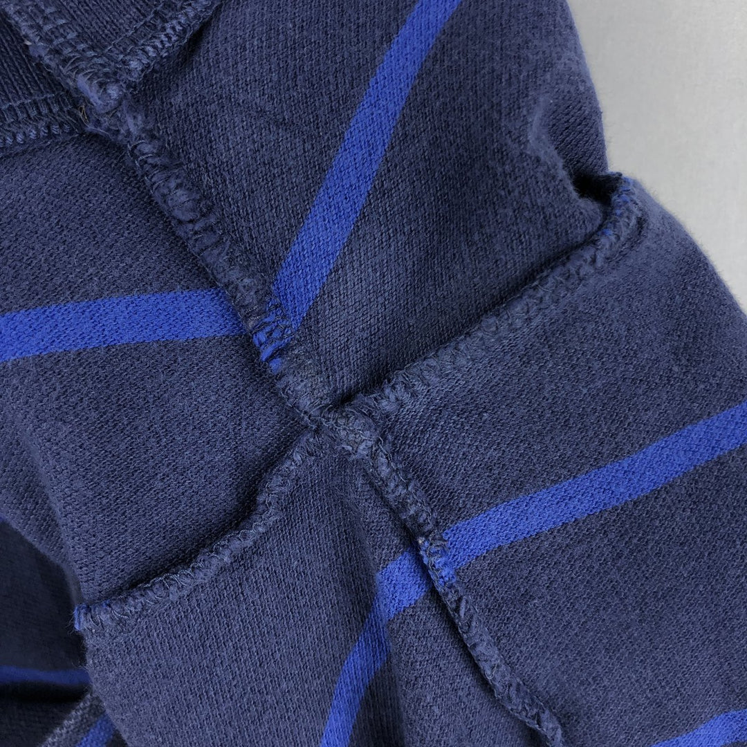 Ralph Lauren POLO RALPH LAUREN CUSTOM FIT short sleeve striped polo shirt men's size L cotton navy blue type Vintage Second Hand