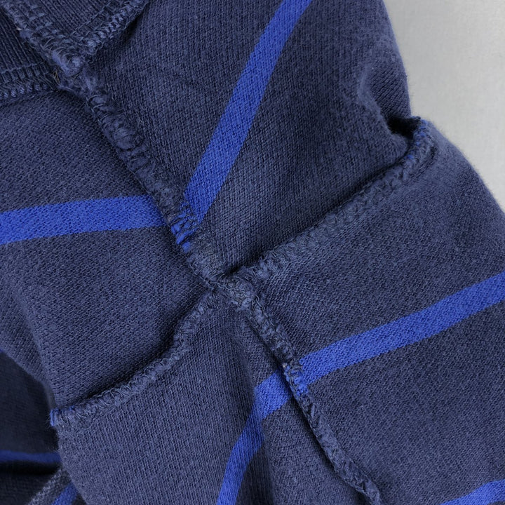 Ralph Lauren POLO RALPH LAUREN CUSTOM FIT short sleeve striped polo shirt men's size L cotton navy blue type Vintage Second Hand