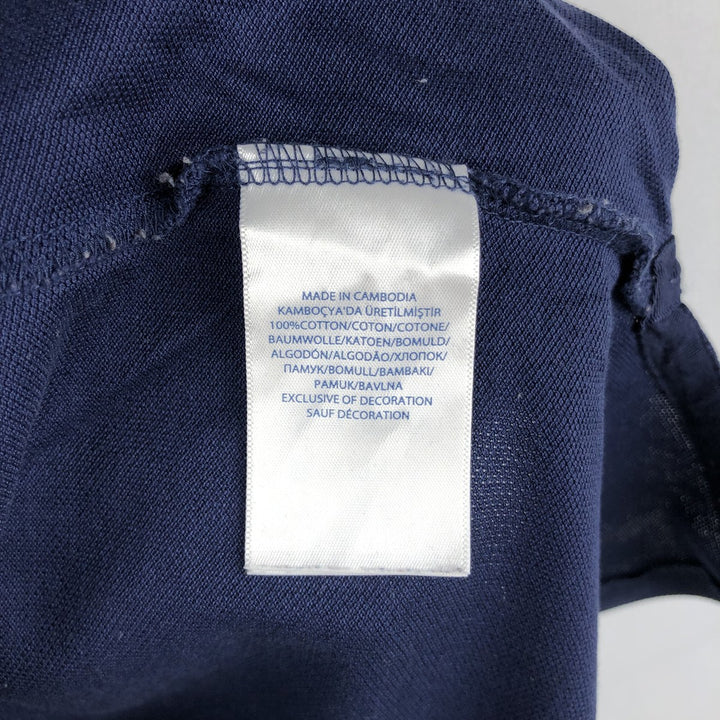 Ralph Lauren POLO RALPH LAUREN CUSTOM FIT short sleeve polo shirt men's size L cotton navy blue type Vintage Second Hand