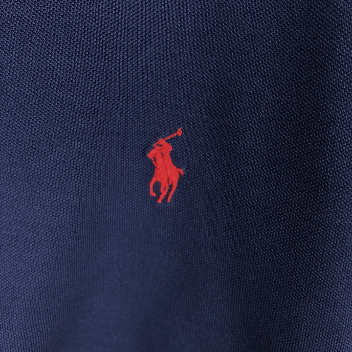 Ralph Lauren POLO RALPH LAUREN CUSTOM FIT short sleeve polo shirt men's size L cotton navy blue type Vintage Second Hand