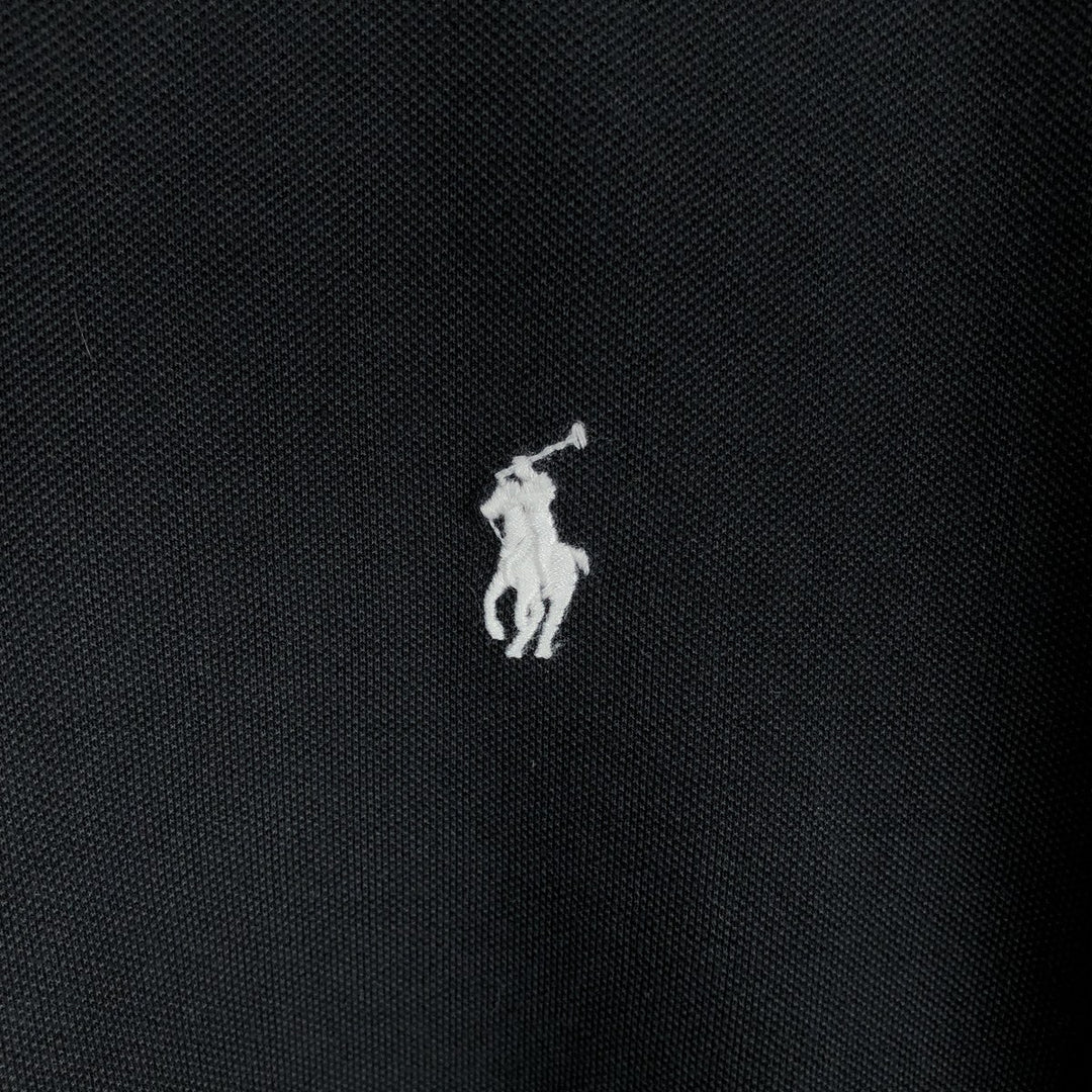 Ralph Lauren POLO RALPH LAUREN SLIM FIT Short-Sleeve Polo Shirt, Men's Size XXL (approx.) cotton black type Vintage Second Hand