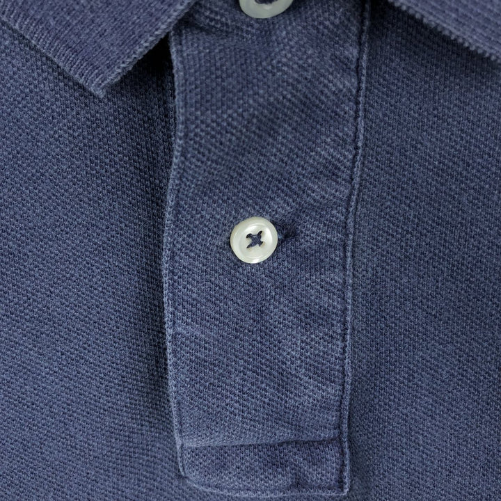 Ralph Lauren POLO RALPH LAUREN CUSTOM SLIM FIT short sleeve polo shirt men's size M cotton navy blue type Vintage Second Hand