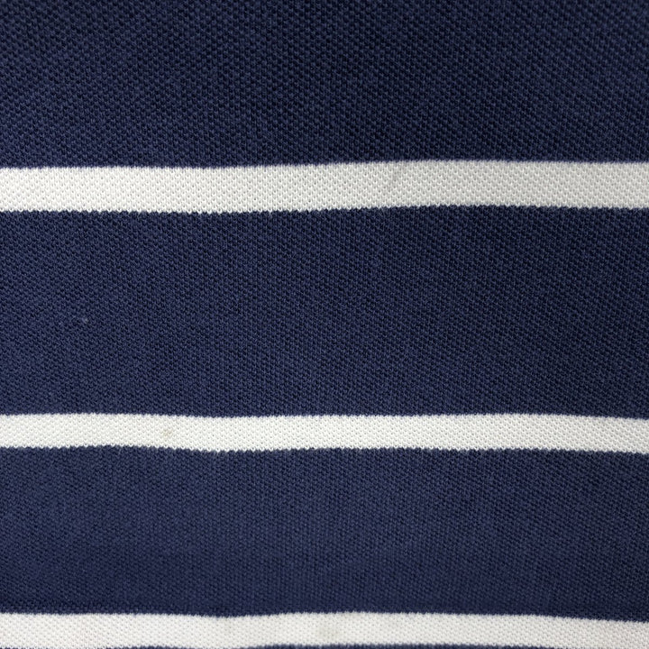Ralph Lauren POLO RALPH LAUREN CUSTOM FIT short sleeve striped polo shirt men's size M cotton navy blue type Vintage Second Hand