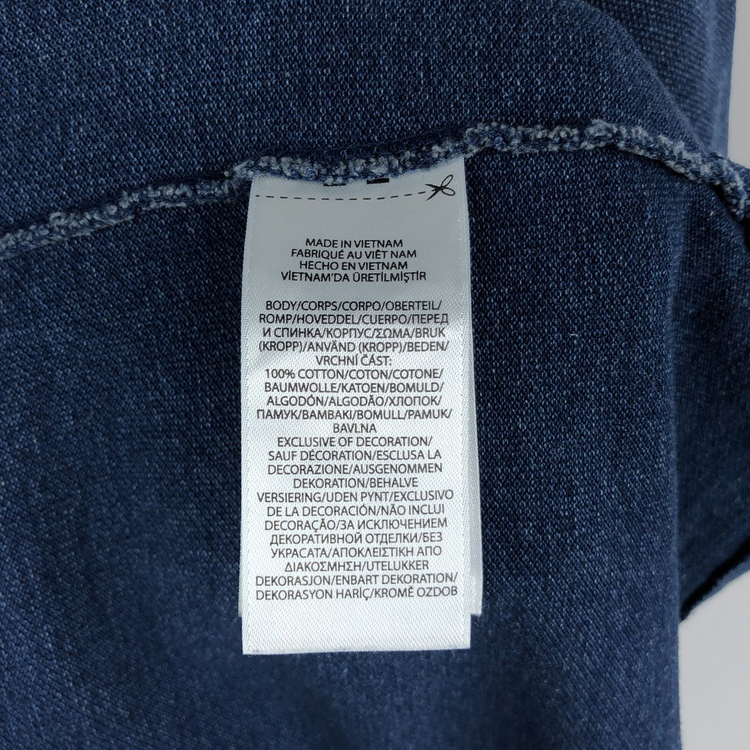 Ralph Lauren POLO RALPH LAUREN CUSTOM SLIM FIT short sleeve polo shirt men's XL equivalent cotton navy blue type Vintage Second Hand