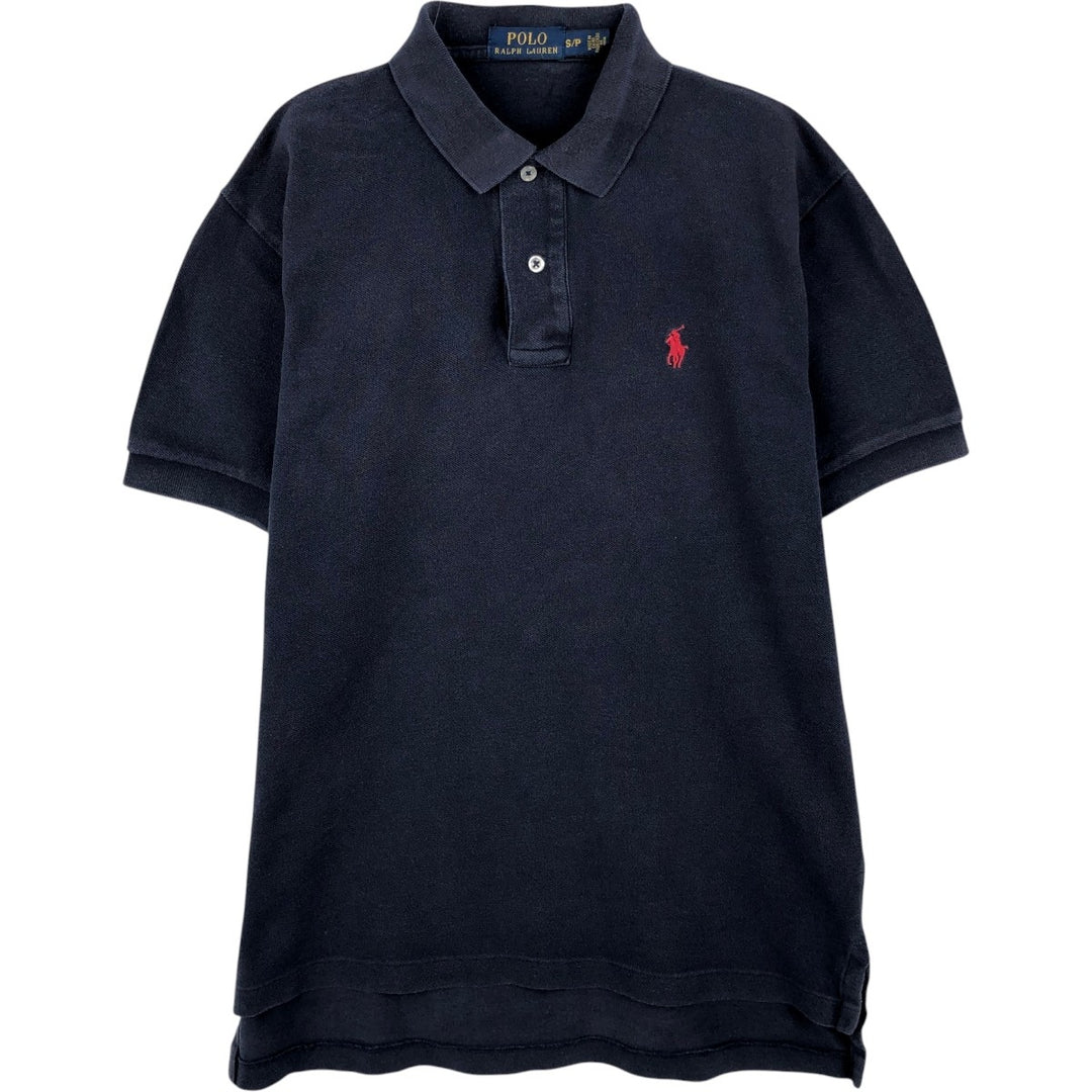 Ralph Lauren POLO RALPH LAUREN short-sleeved polo shirt, men's size S cotton black type Vintage Second Hand