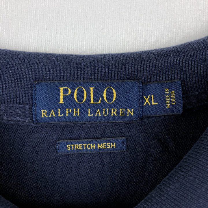 Ralph Lauren POLO RALPH LAUREN short sleeve polo shirt men's XL equivalent cotton navy blue type Vintage Second Hand