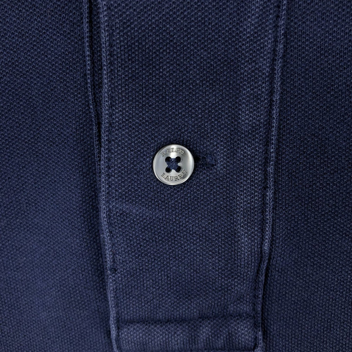 Ralph Lauren POLO RALPH LAUREN short sleeve polo shirt men's XL equivalent cotton navy blue type Vintage Second Hand