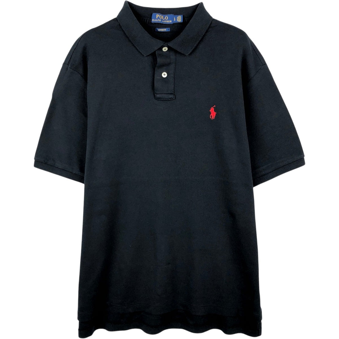 Ralph Lauren POLO RALPH LAUREN CUSTOM FIT short sleeve polo shirt men's XL equivalent unclear black type Vintage Second Hand