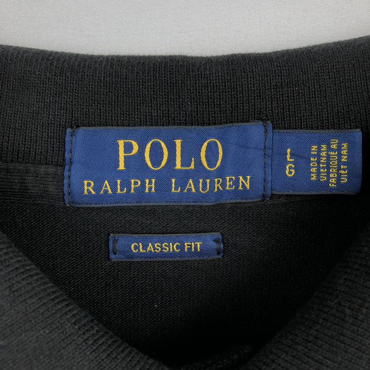 Ralph Lauren POLO RALPH LAUREN CLASSIC FIT short sleeve polo shirt for men size L cotton black type Vintage Second Hand