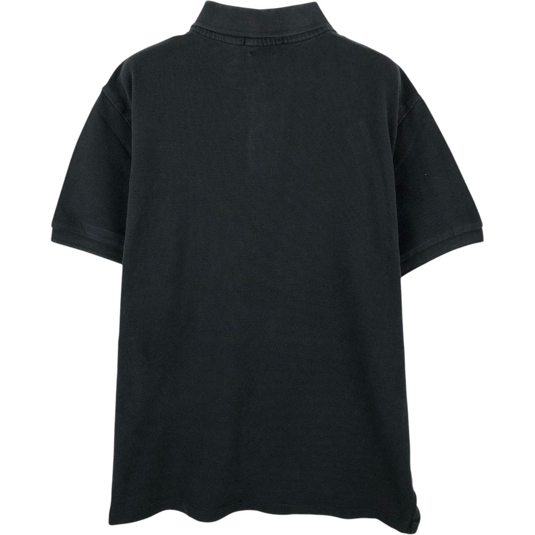 Ralph Lauren POLO RALPH LAUREN CUSTOM SLIM FIT short sleeve polo shirt, men's size L cotton black type Vintage Second Hand