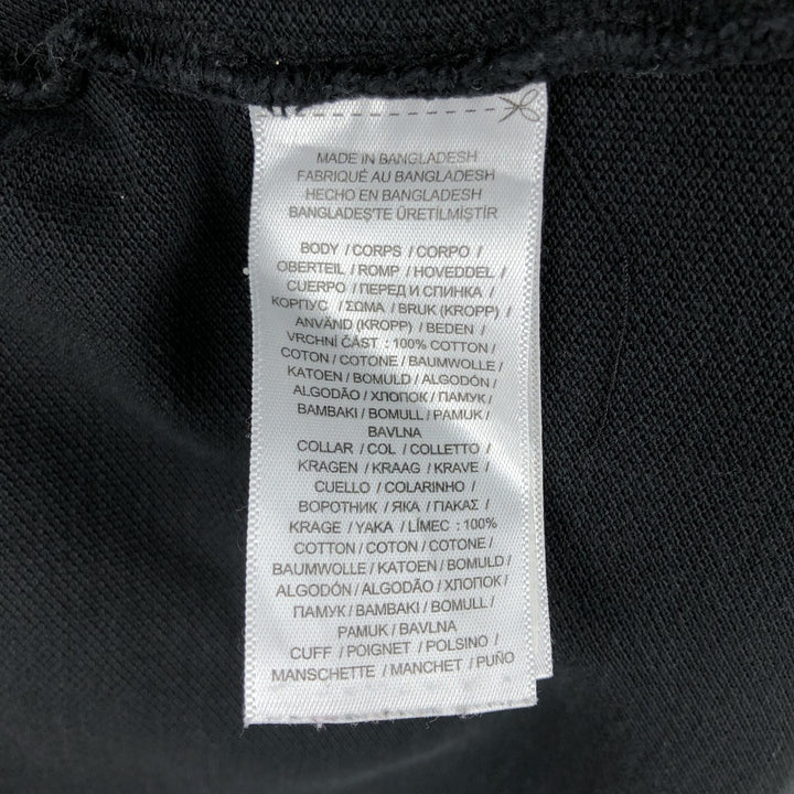 Ralph Lauren POLO RALPH LAUREN CUSTOM SLIM FIT short sleeve polo shirt, men's size L cotton black type Vintage Second Hand