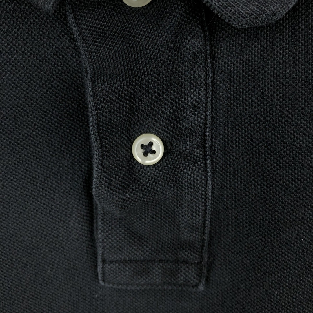 Ralph Lauren POLO RALPH LAUREN CUSTOM SLIM FIT short sleeve polo shirt, men's size L cotton black type Vintage Second Hand