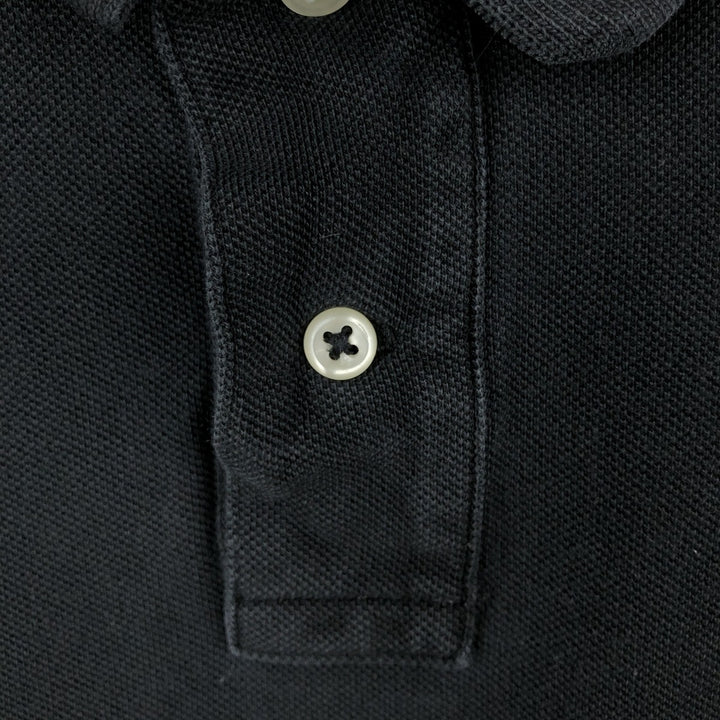 Ralph Lauren POLO RALPH LAUREN CUSTOM SLIM FIT short sleeve polo shirt, men's size L cotton black type Vintage Second Hand