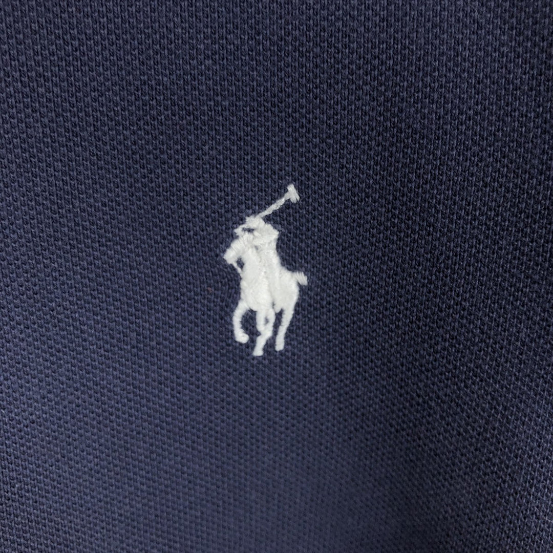 Ralph Lauren POLO RALPH LAUREN CUSTOM SLIM FIT short sleeve polo shirt men's size M cotton navy blue type Vintage Second Hand