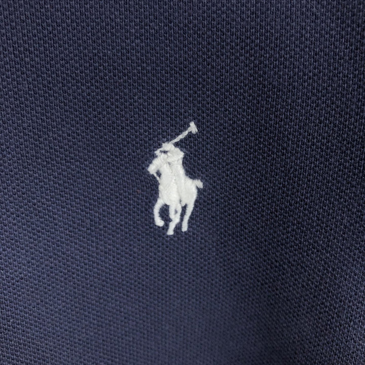 Ralph Lauren POLO RALPH LAUREN CUSTOM SLIM FIT short sleeve polo shirt men's size M cotton navy blue type Vintage Second Hand