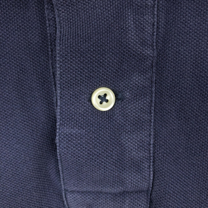 Ralph Lauren POLO RALPH LAUREN CUSTOM SLIM FIT short sleeve polo shirt men's size M cotton navy blue type Vintage Second Hand