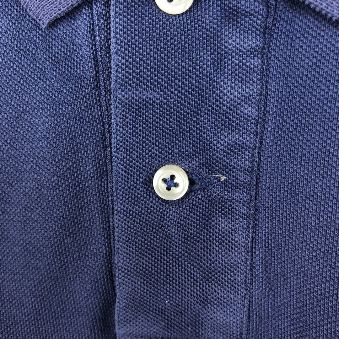 Ralph Lauren POLO RALPH LAUREN CUSTOM SLIM FIT short sleeve polo shirt, men's size L cotton navy blue type Vintage Second Hand