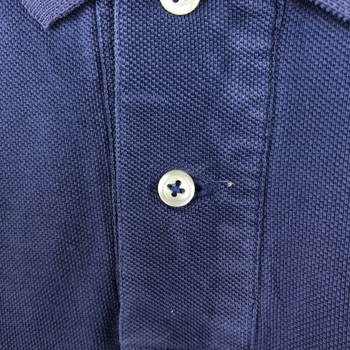 Ralph Lauren POLO RALPH LAUREN CUSTOM SLIM FIT short sleeve polo shirt, men's size L cotton navy blue type Vintage Second Hand