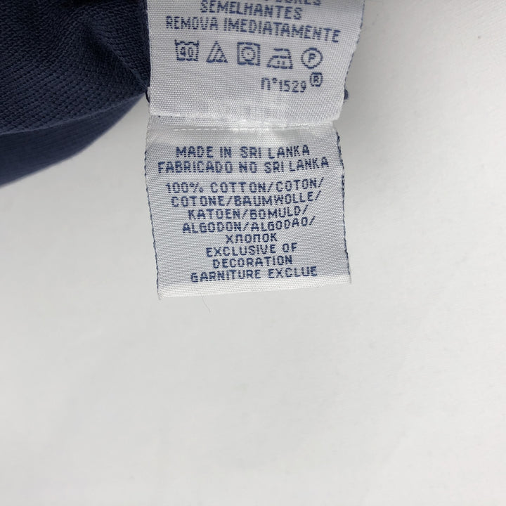 Ralph Lauren POLO RALPH LAUREN CUSTOM FIT short sleeve polo shirt men's size L cotton navy blue type Vintage Second Hand