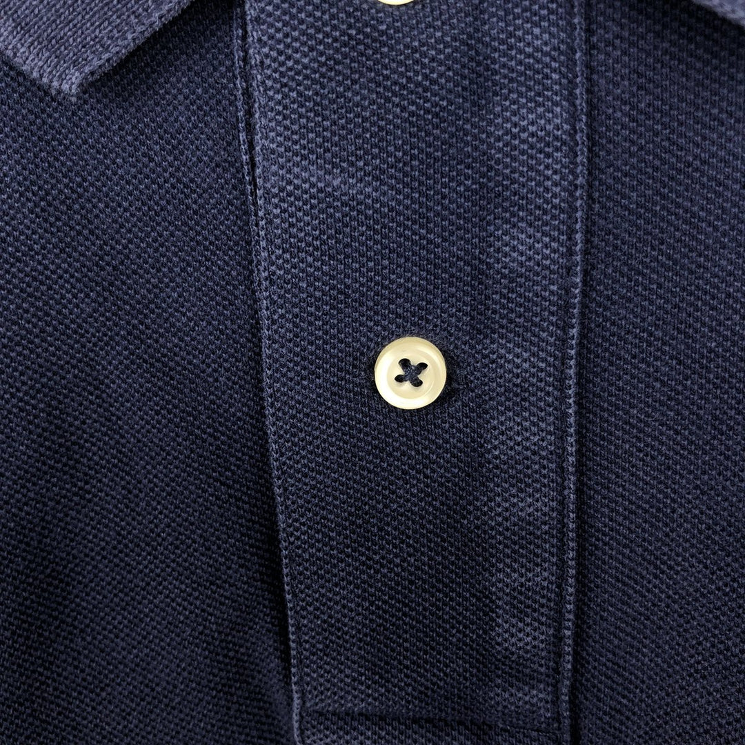 Ralph Lauren POLO RALPH LAUREN CUSTOM FIT short sleeve polo shirt men's size L cotton navy blue type Vintage Second Hand