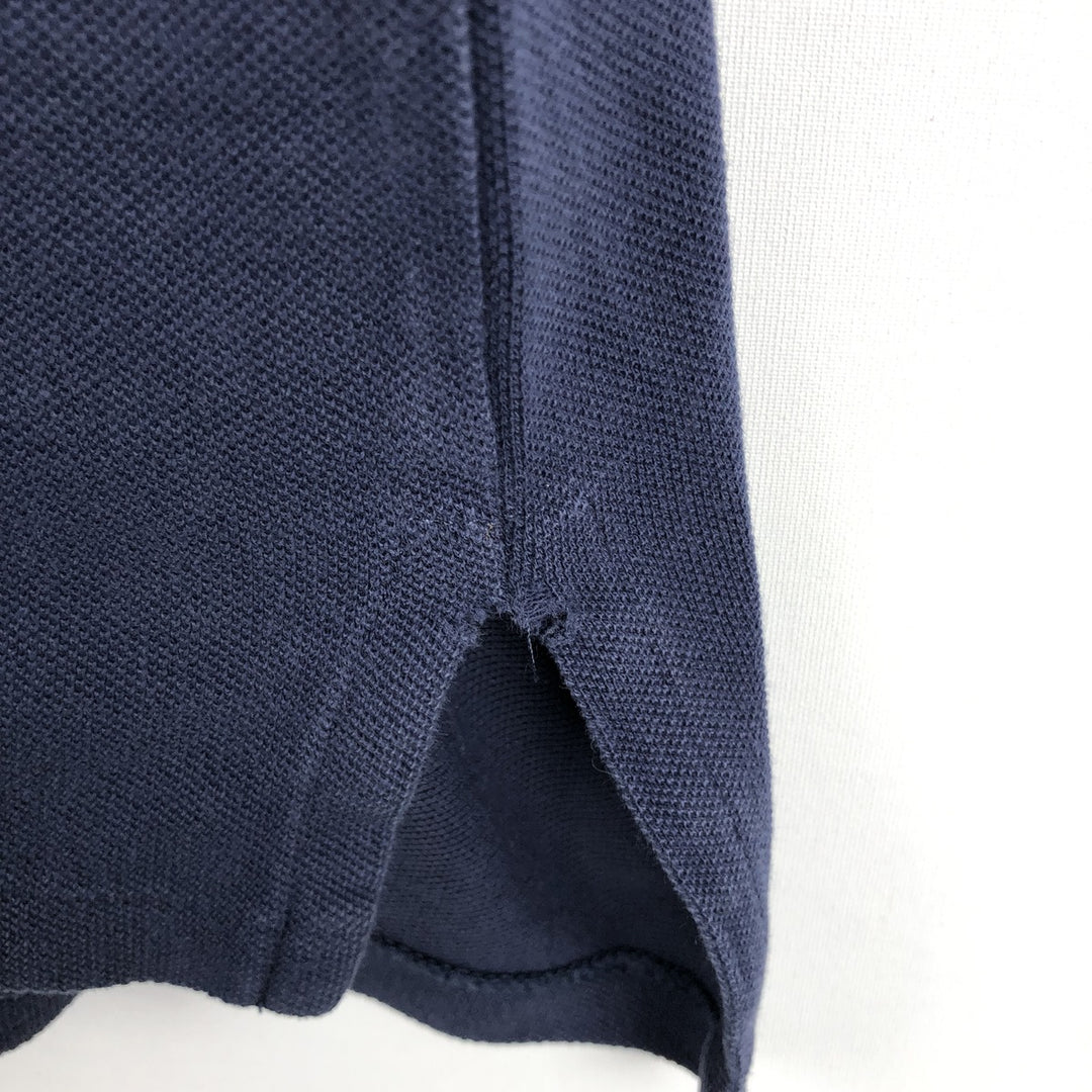 Ralph Lauren POLO RALPH LAUREN CUSTOM FIT short sleeve polo shirt men's size L cotton navy blue type Vintage Second Hand