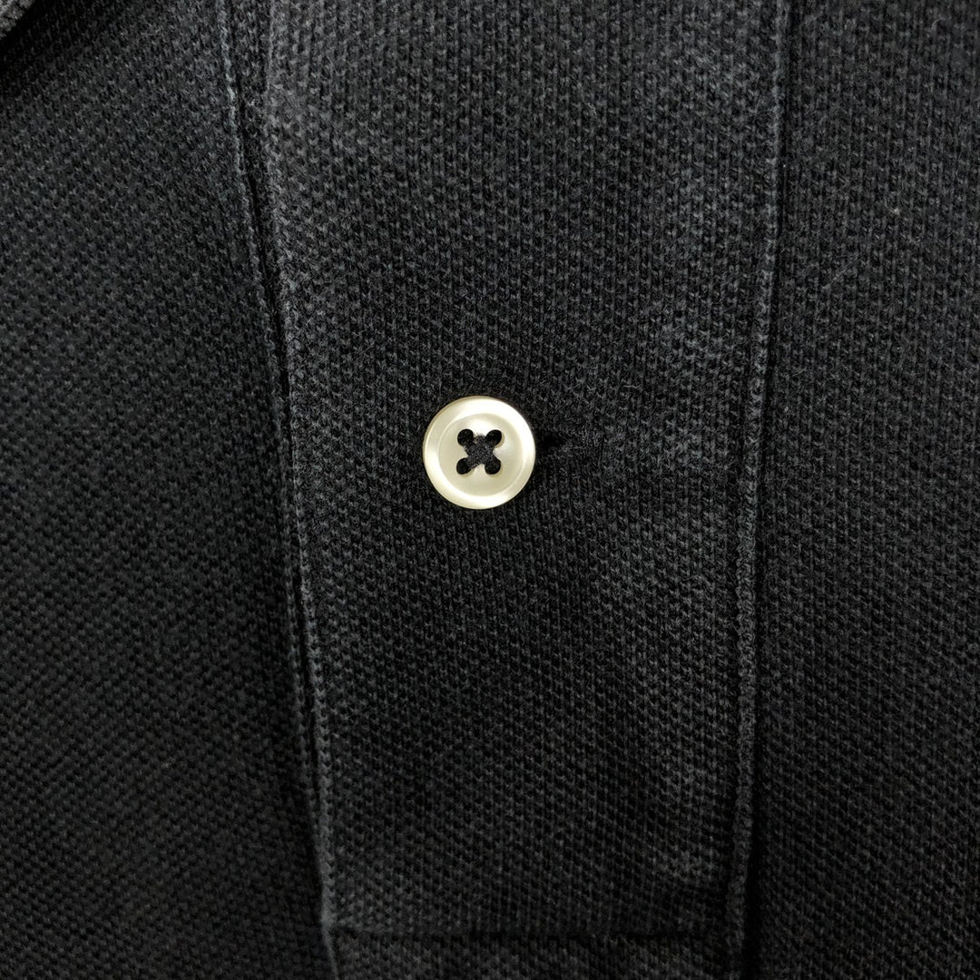 Ralph Lauren POLO RALPH LAUREN CUSTOM SLIM FIT short sleeve polo shirt, men's size L cotton black type Vintage Second Hand