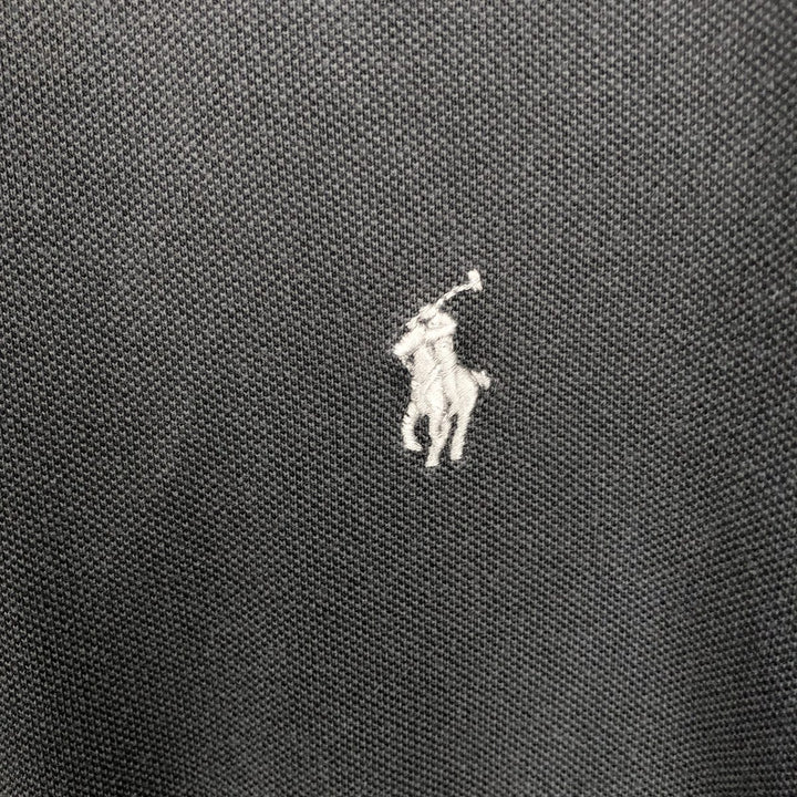 Ralph Lauren POLO RALPH LAUREN SLIM FIT short sleeve polo shirt, men's size L cotton Charcoal Vintage Second Hand