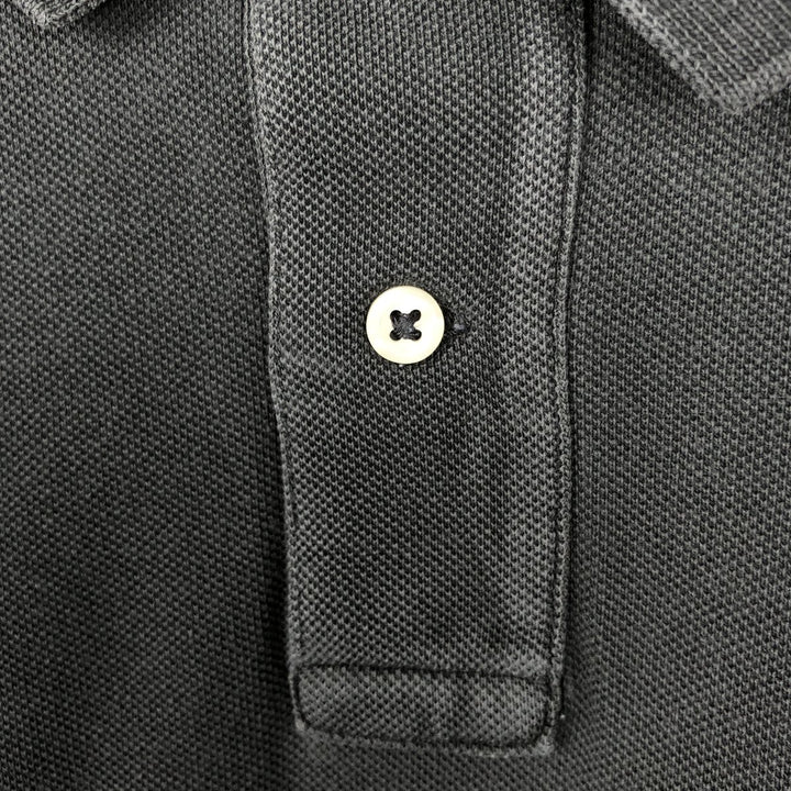 Ralph Lauren POLO RALPH LAUREN SLIM FIT short sleeve polo shirt, men's size L cotton Charcoal Vintage Second Hand