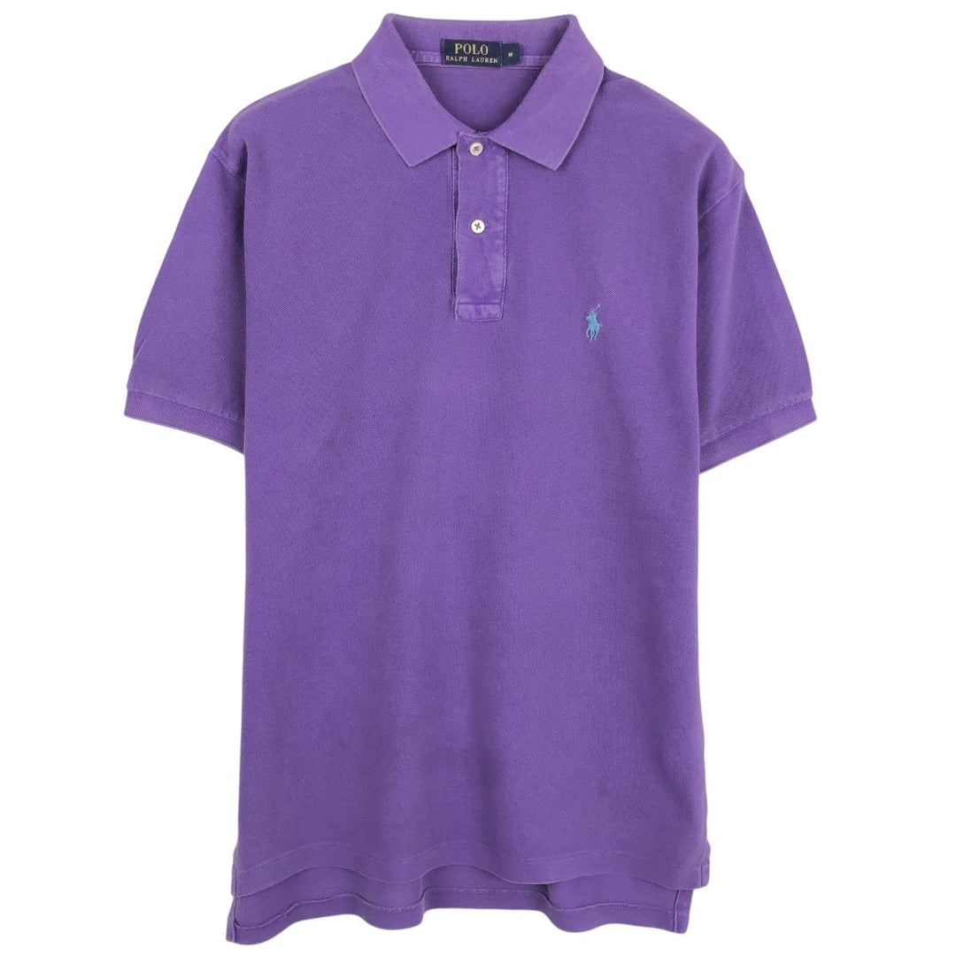 Ralph Lauren POLO RALPH LAUREN short sleeve polo shirt, men's size M cotton purple type Vintage Second Hand