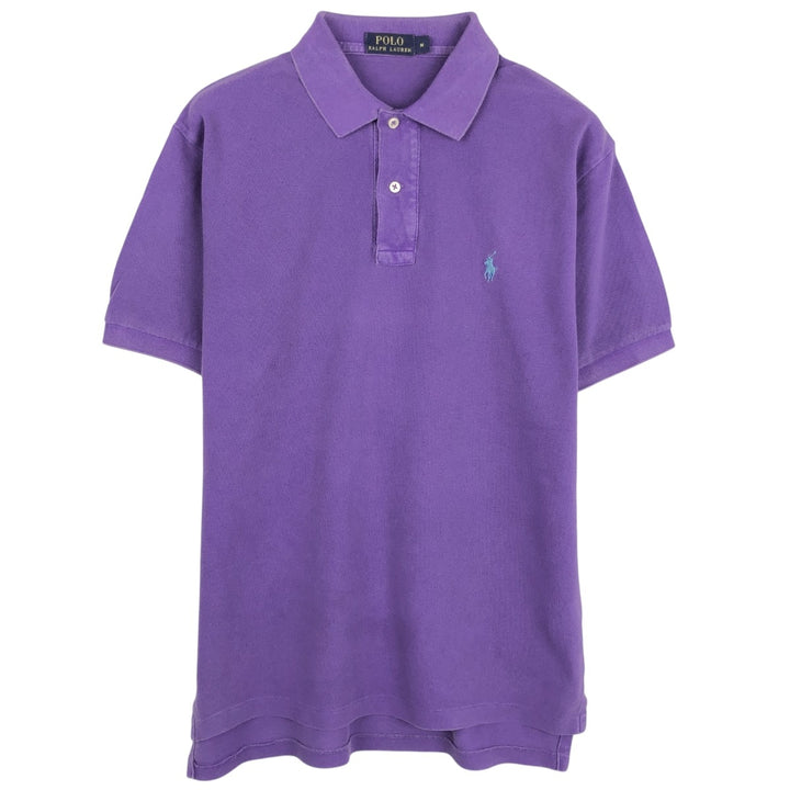 Ralph Lauren POLO RALPH LAUREN short sleeve polo shirt, men's size M cotton purple type Vintage Second Hand