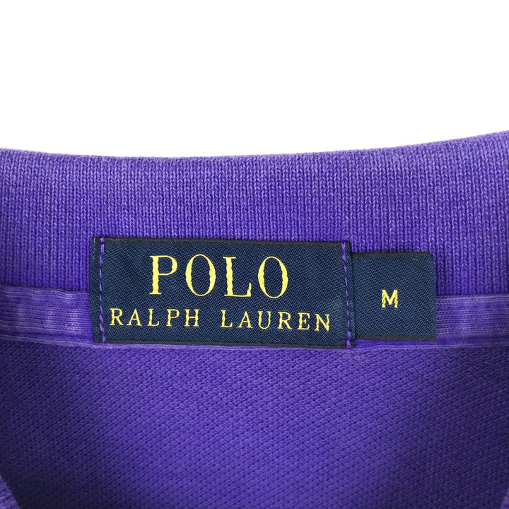 Ralph Lauren POLO RALPH LAUREN short sleeve polo shirt, men's size M cotton purple type Vintage Second Hand