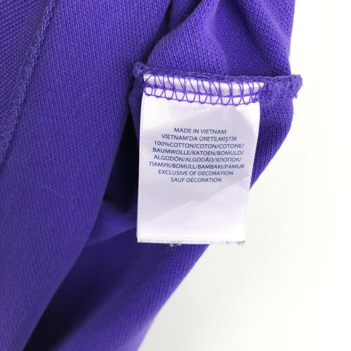 Ralph Lauren POLO RALPH LAUREN short sleeve polo shirt, men's size M cotton purple type Vintage Second Hand