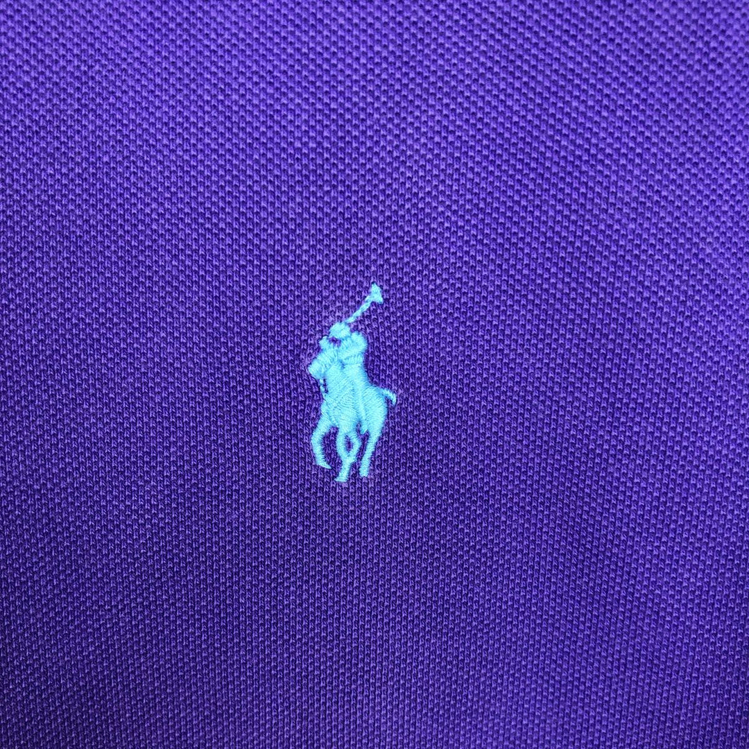 Ralph Lauren POLO RALPH LAUREN short sleeve polo shirt, men's size M cotton purple type Vintage Second Hand